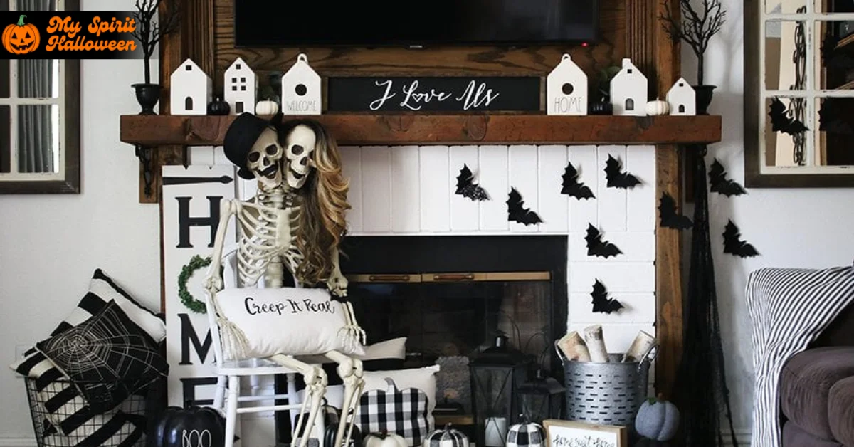 20 Spooky And Creative Halloween Mantel Ideas (1)