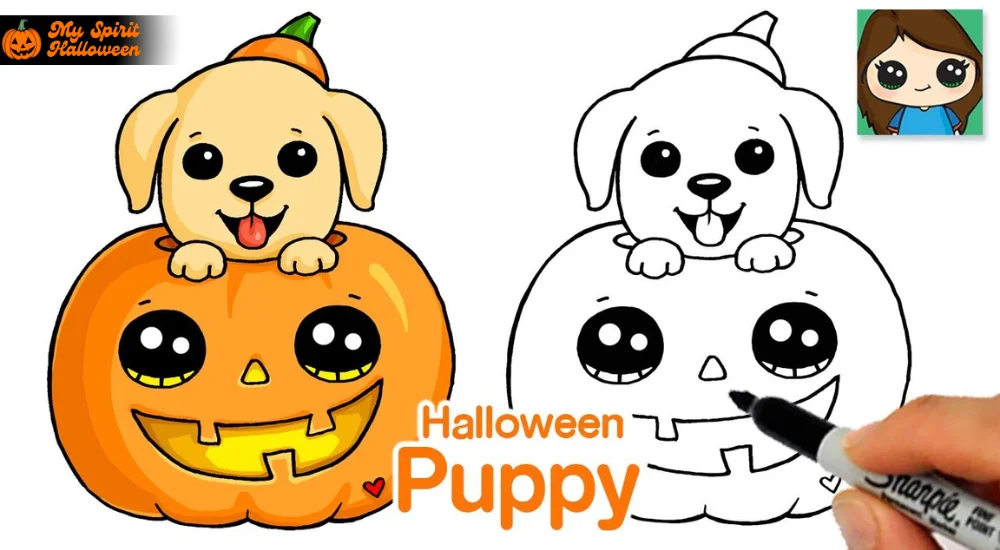 Cute Halloween Drawings for Toddlers