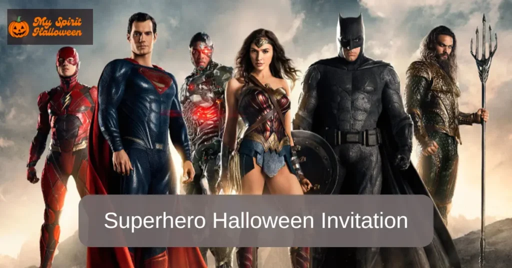 Superhero Halloween Invitation