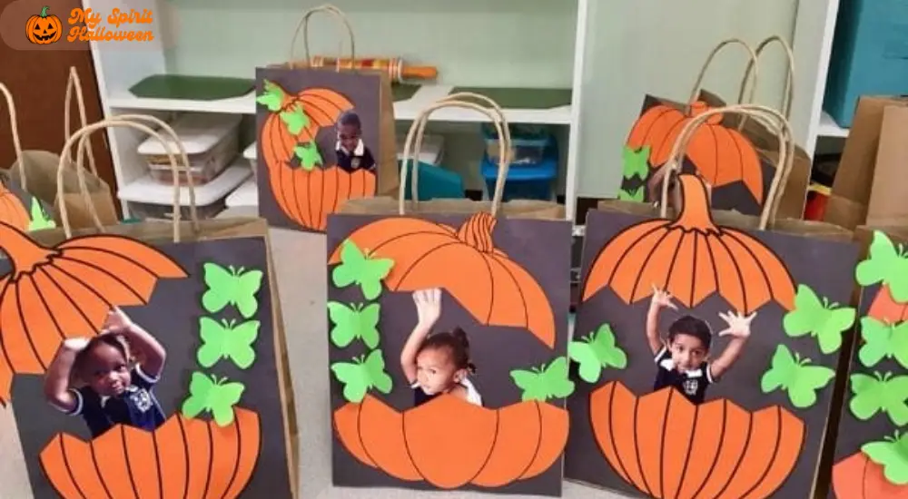 Kids Halloween Trick or Treat Bag Painting